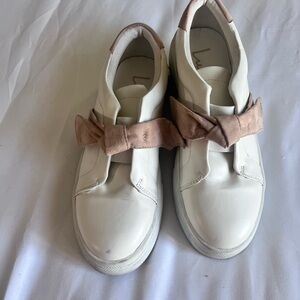 Stylish White and Tan Shoes